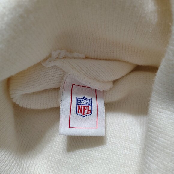 Men’s NFL Los Angeles Rams Cuffed Knit Beanie Ski Cap White Made in USA - Picture 4 of 5